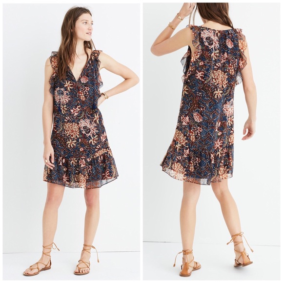 Madewell Lily Dress in Sea Floral